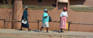 women going shopping in Zimbabwe
