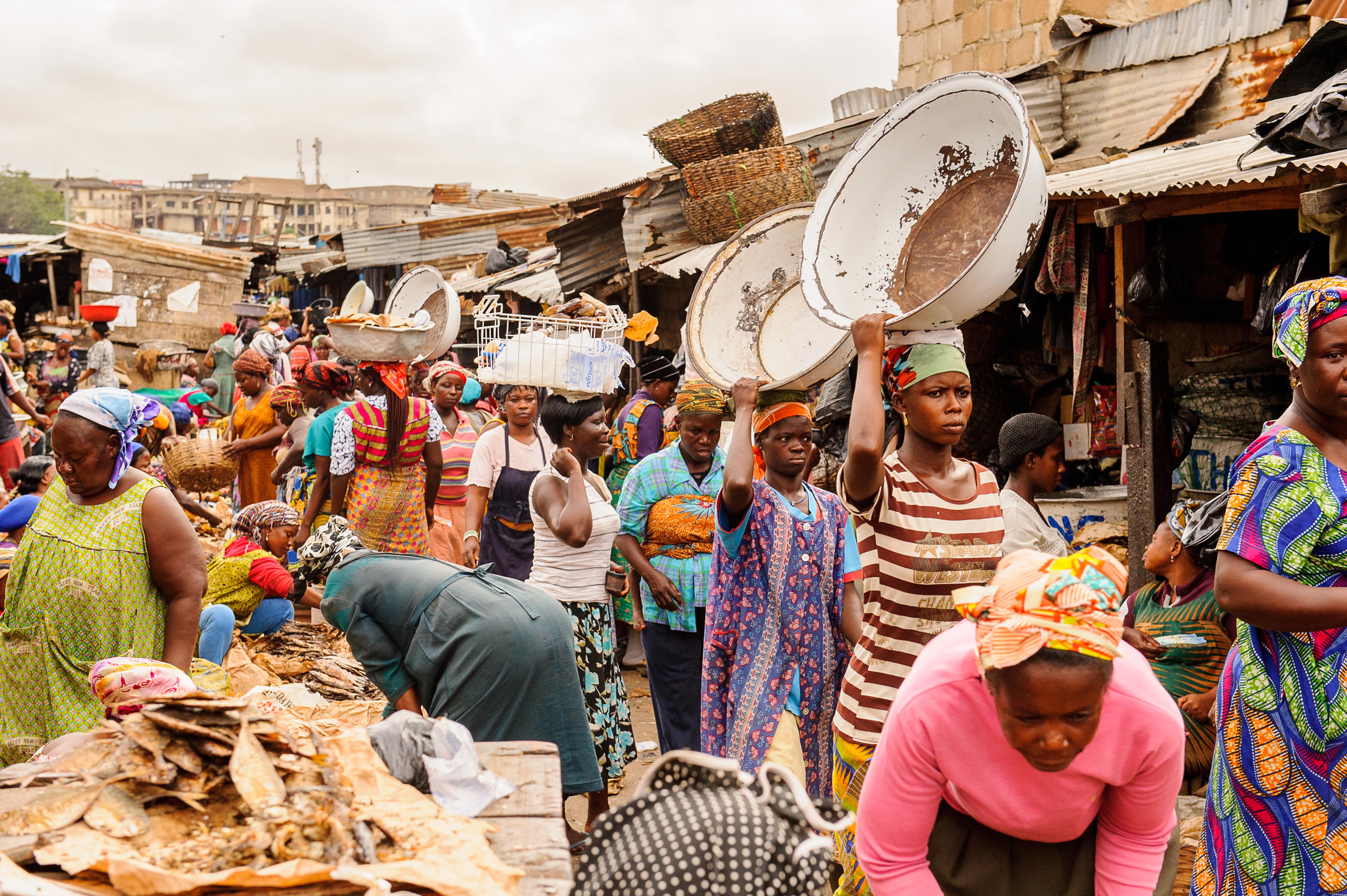Ghanaian marketplace