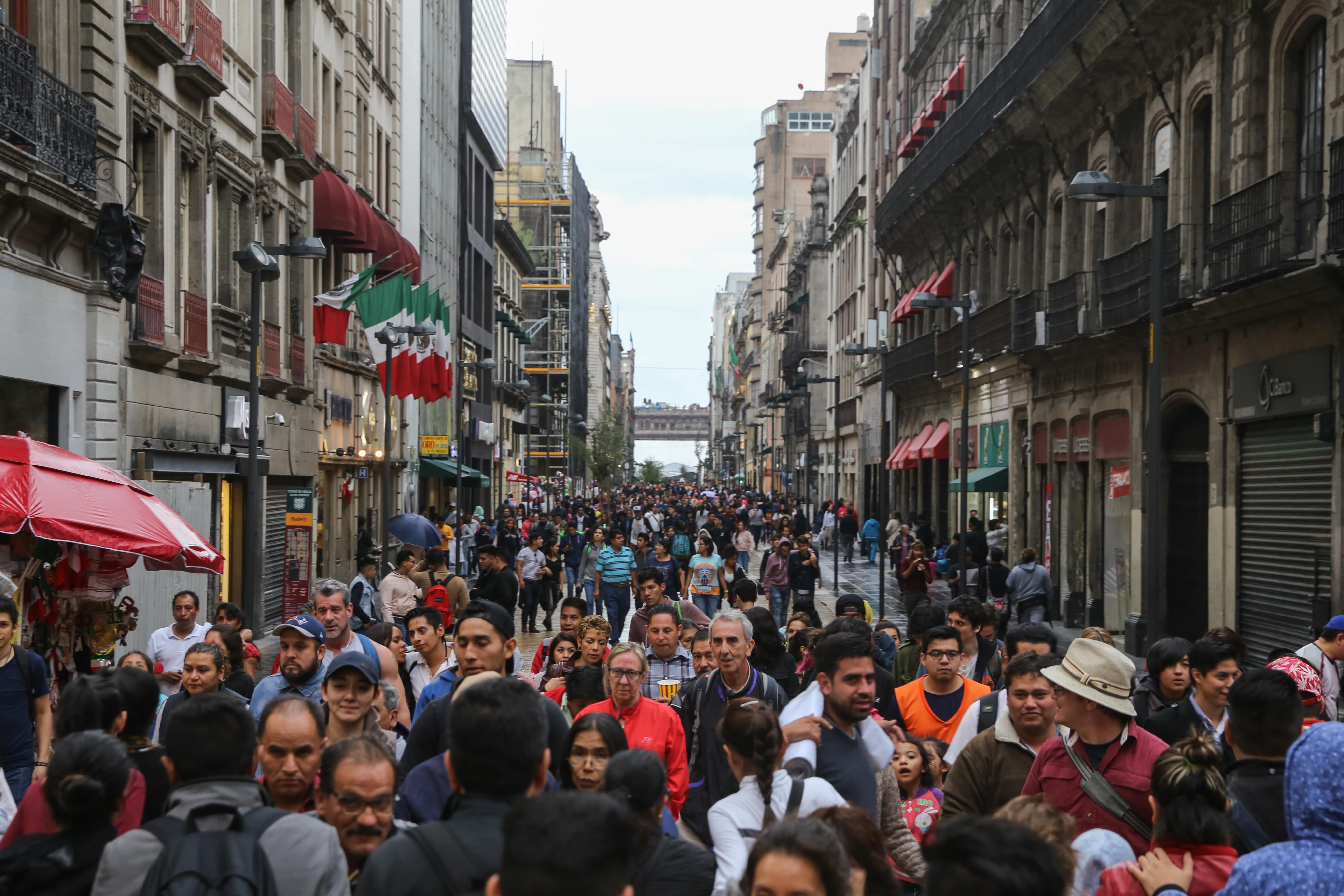 Mexico crowded street